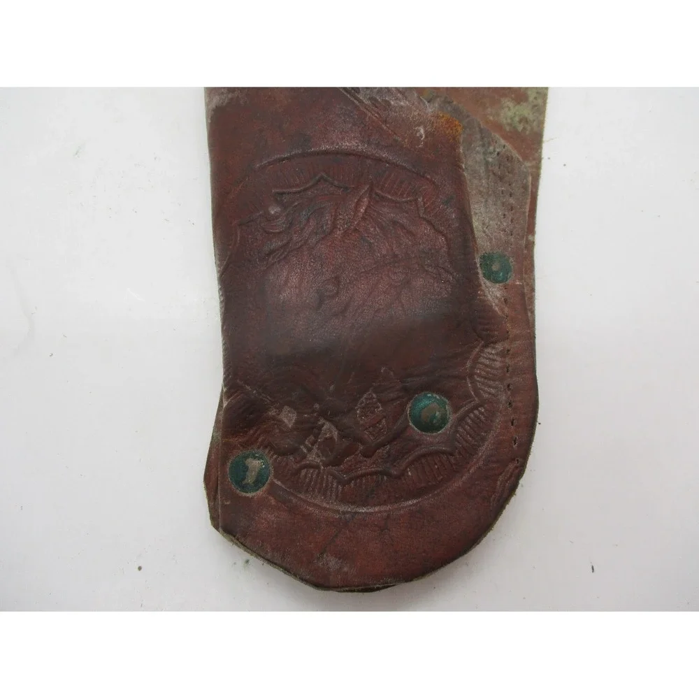 Vintage 1940's Cap Gun Toy Holster Genuine Top Grain Cowhide